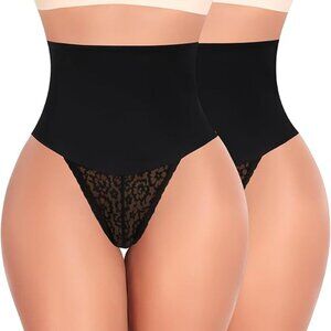 Tummy Control Thong Shapewear for Women Mid High Waisted Body Shaper Underwear